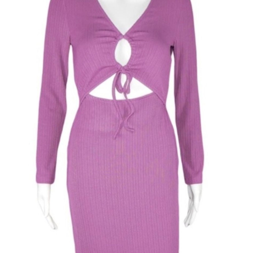 Nordstrom rack cutout dress Plum Long Sleeve